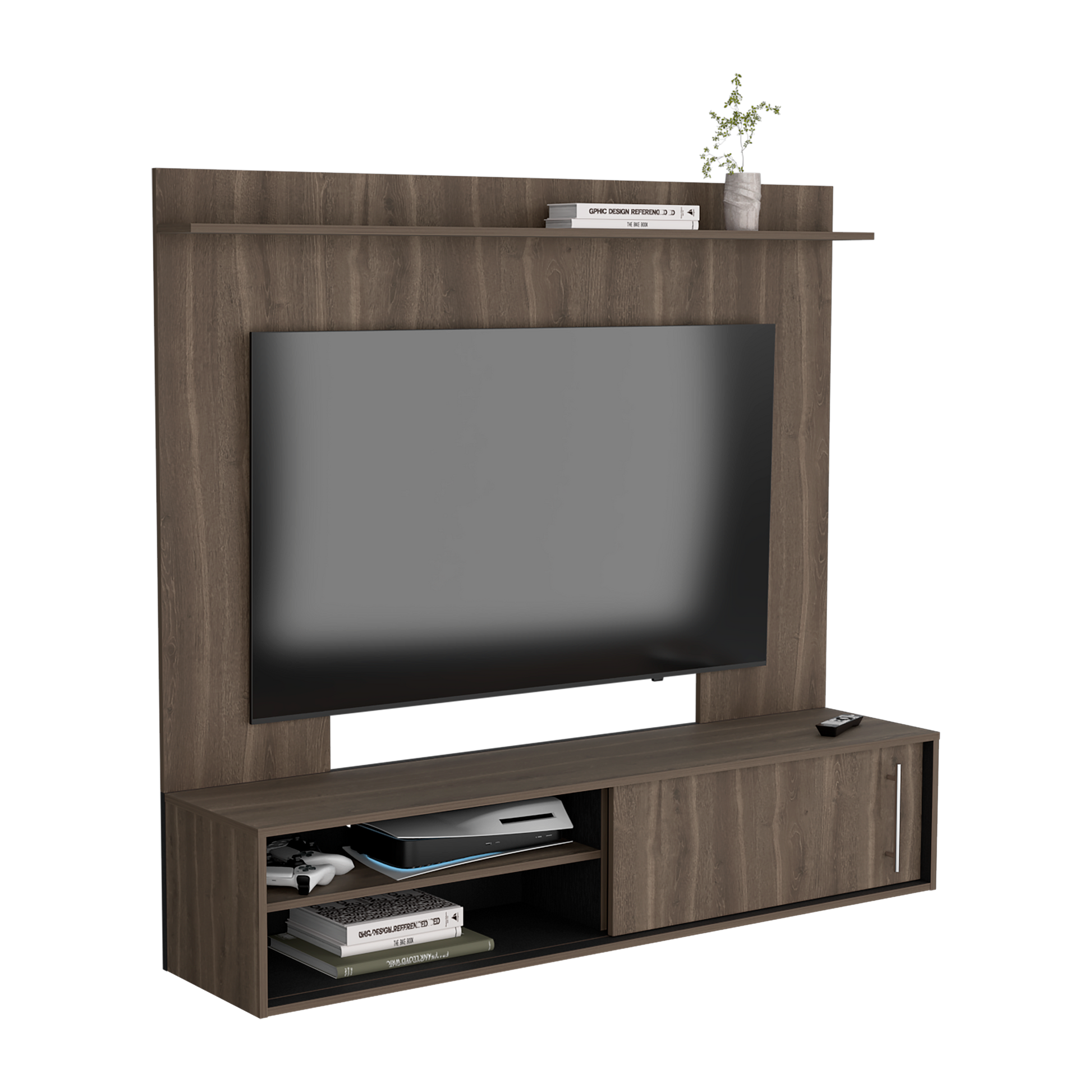 Panel Tv Bigaf 145,6X160X38 Rta Milan/Wengue