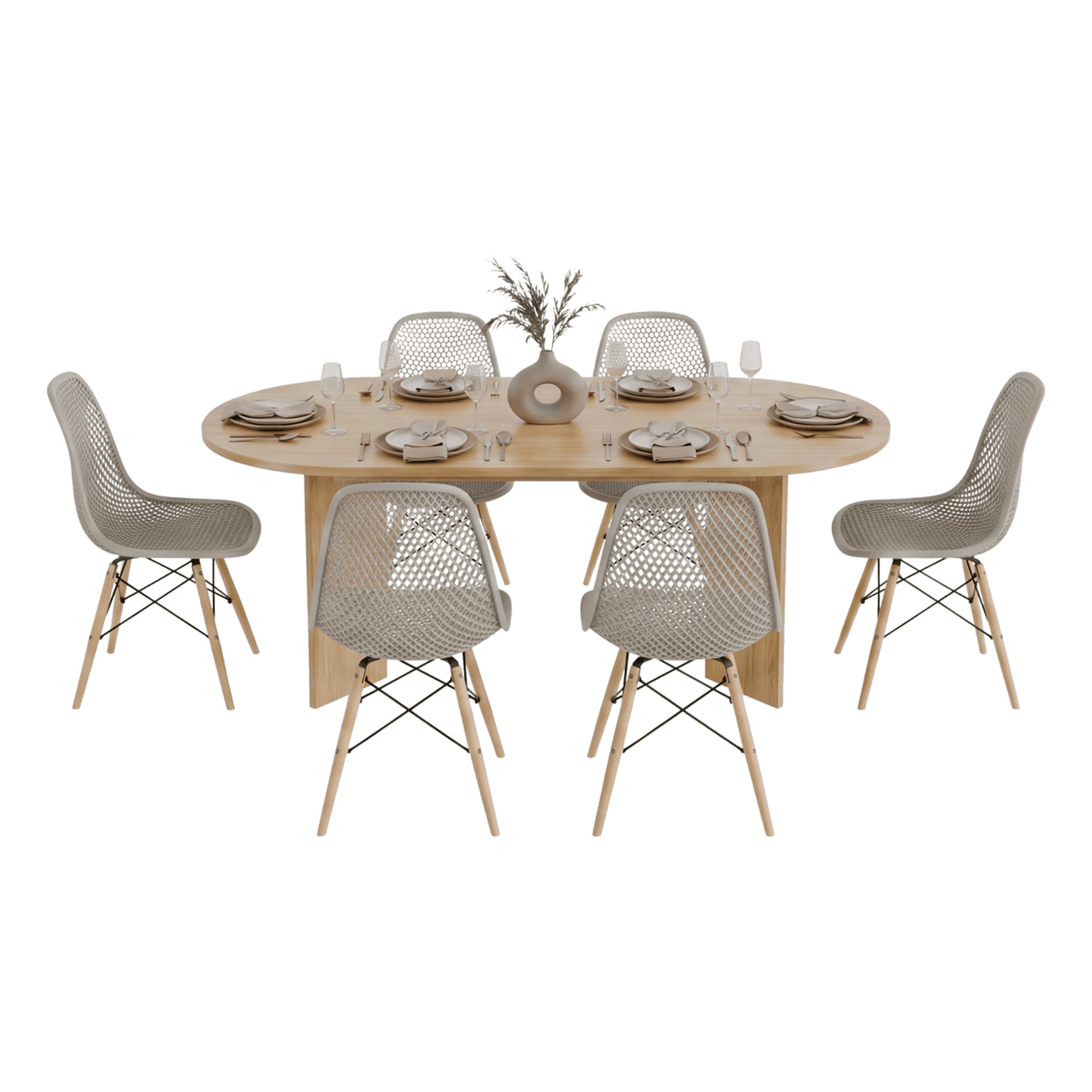 Comedor Ted 74X187X70 Rta Fresno Eu