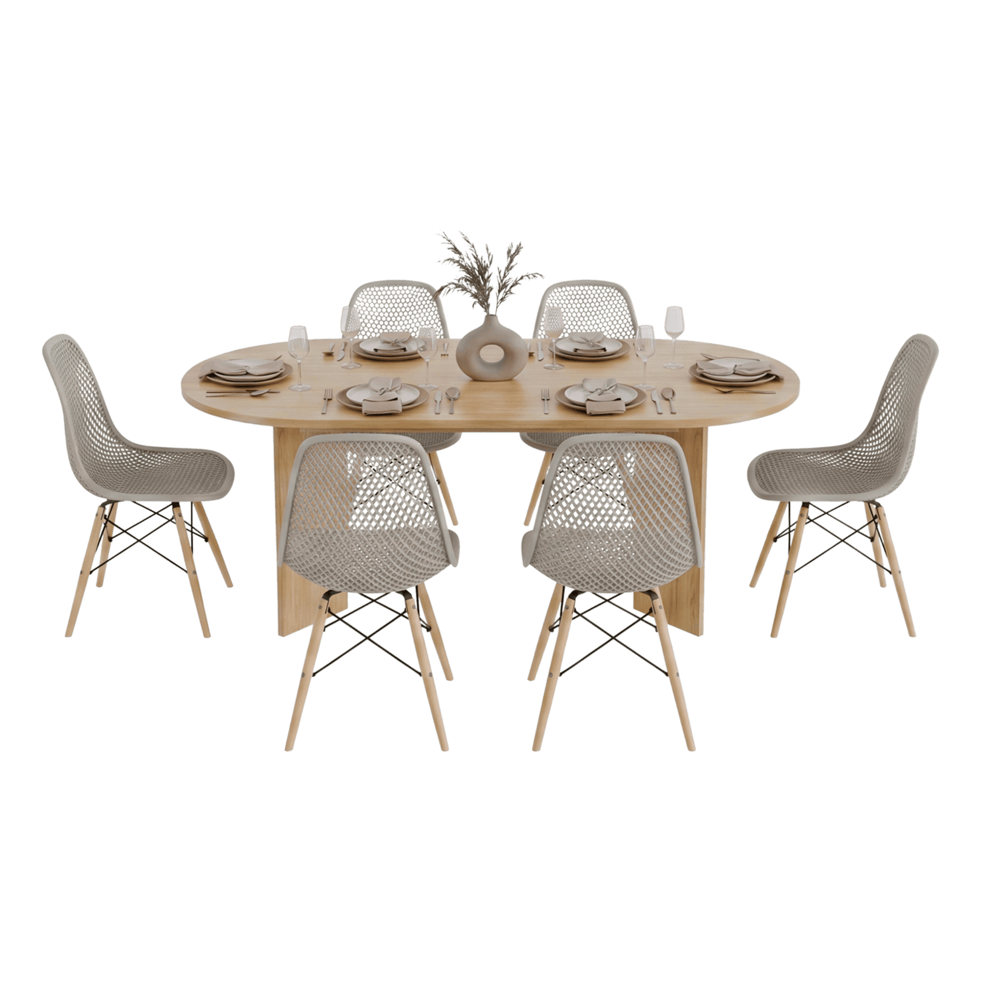 Comedor Ted 74X187X70 Rta Fresno Eu