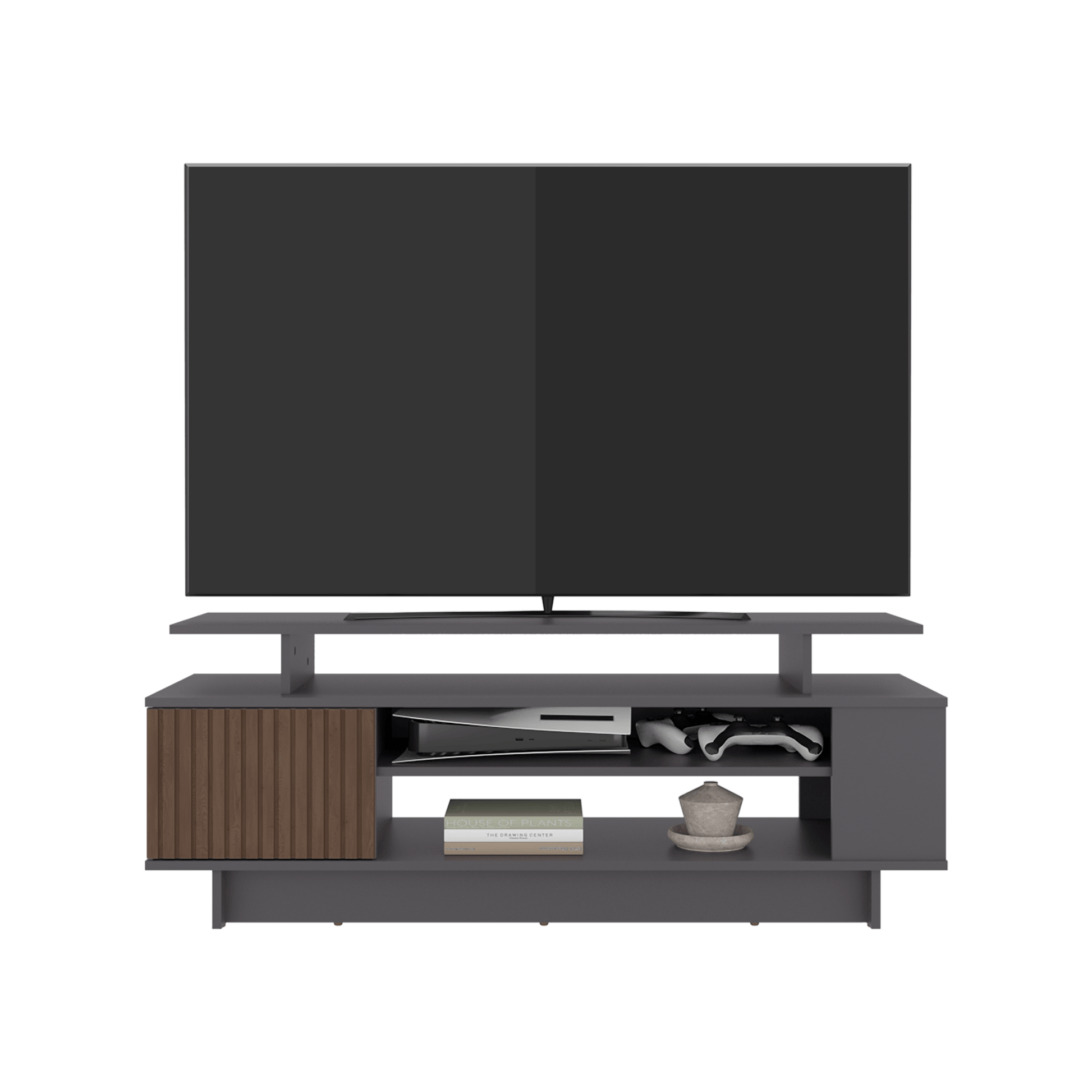 Rack De Tv Bowie 46X130X40 Rta Plomo Ocaso