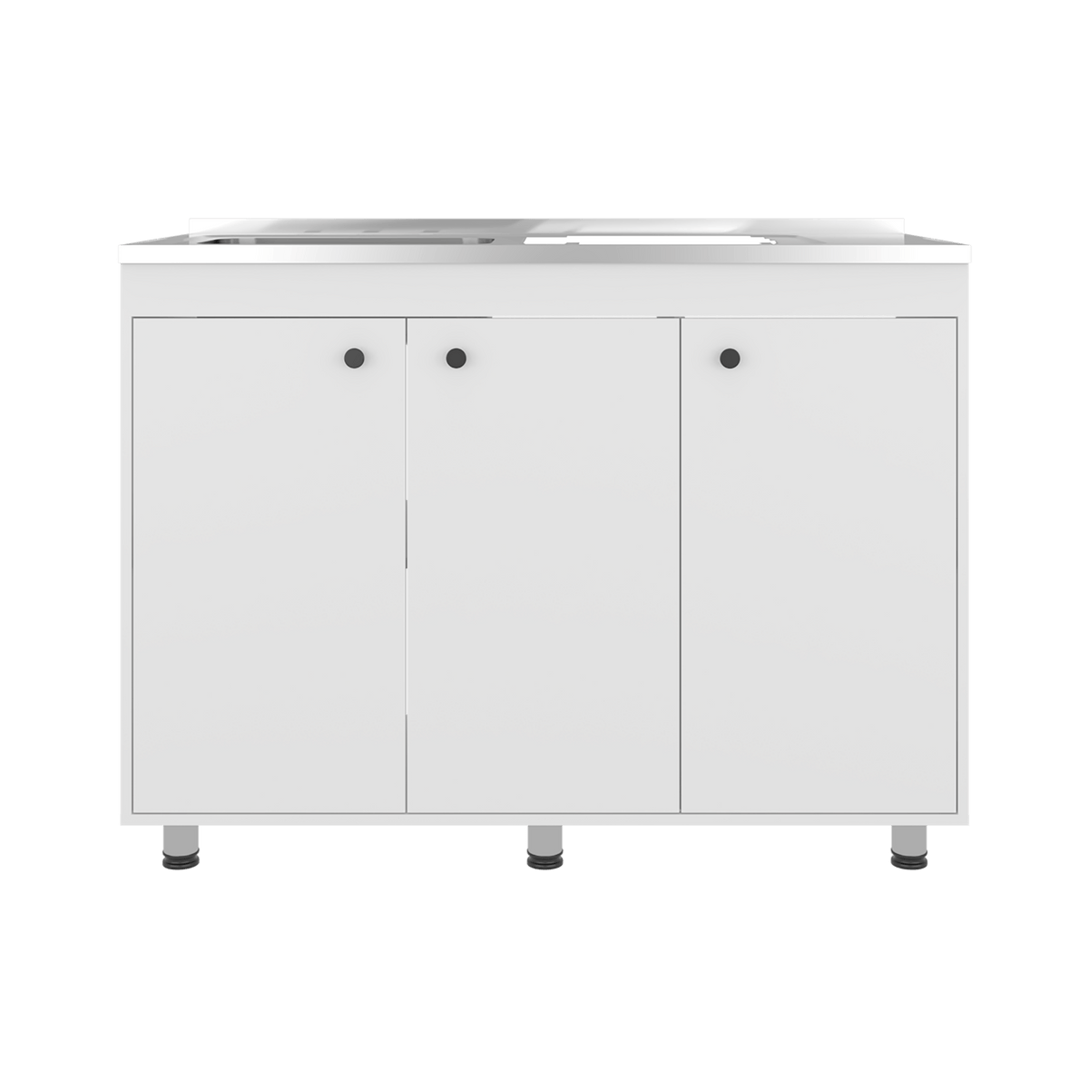 Mueble Inferior De Cocina Napoles 90X120X50 Rta Blanco Zf