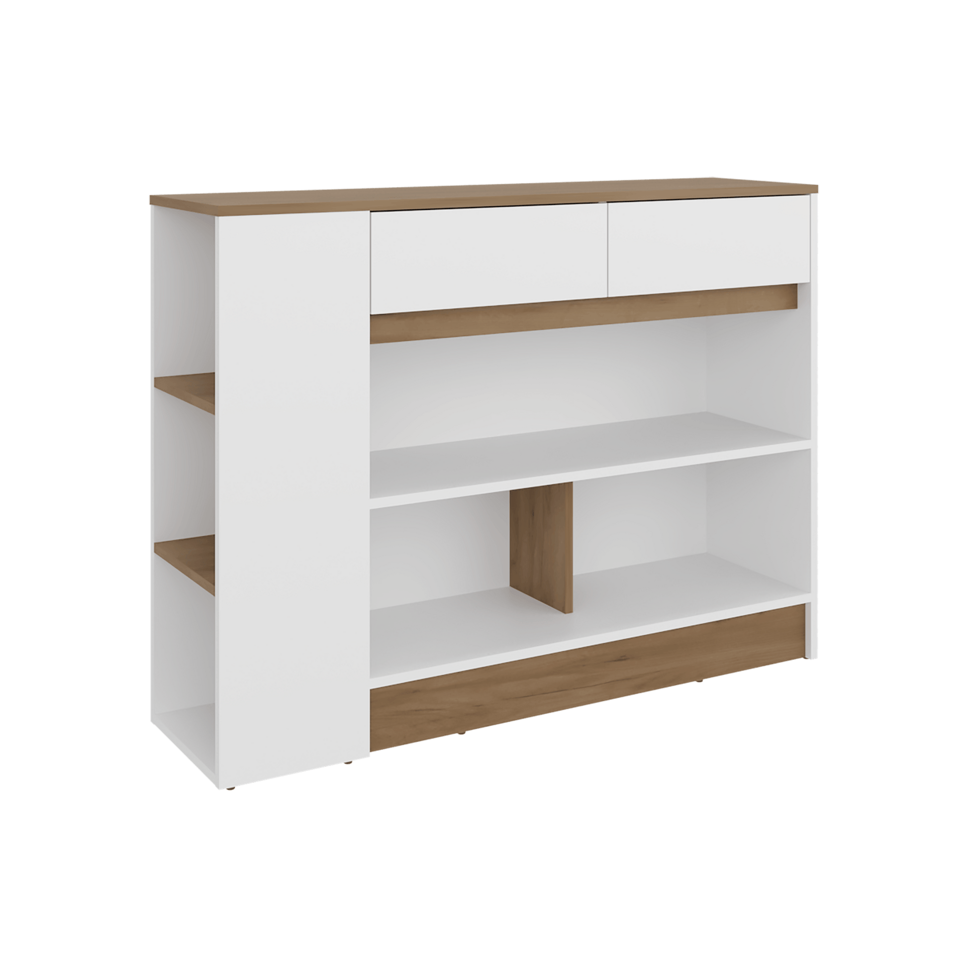 Mueble Auxiliar De Cocina Lynton 82X110X29 Rta Fresno Blanco Zf