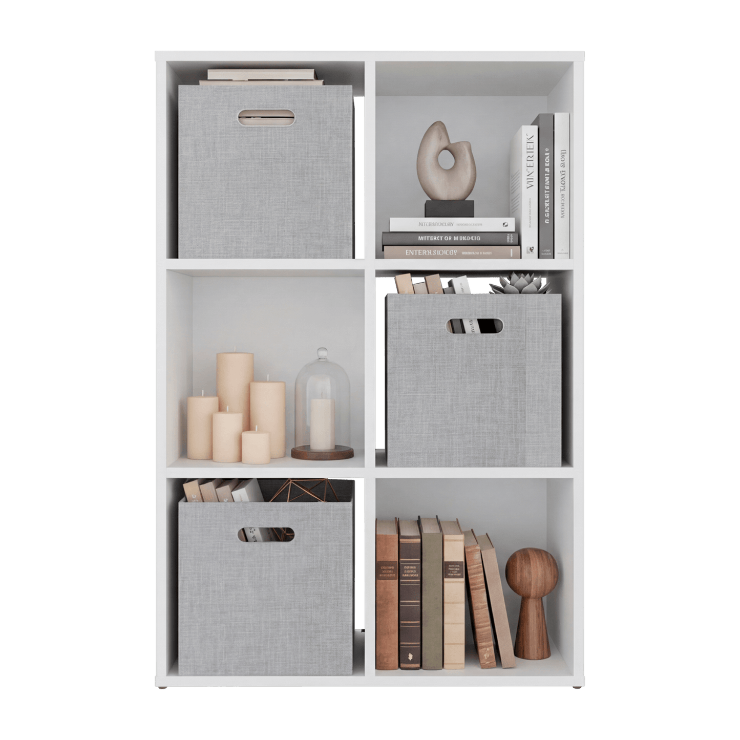 Organizador Cúbico 6 Lena 92X61X26 Rta Blanco Zf