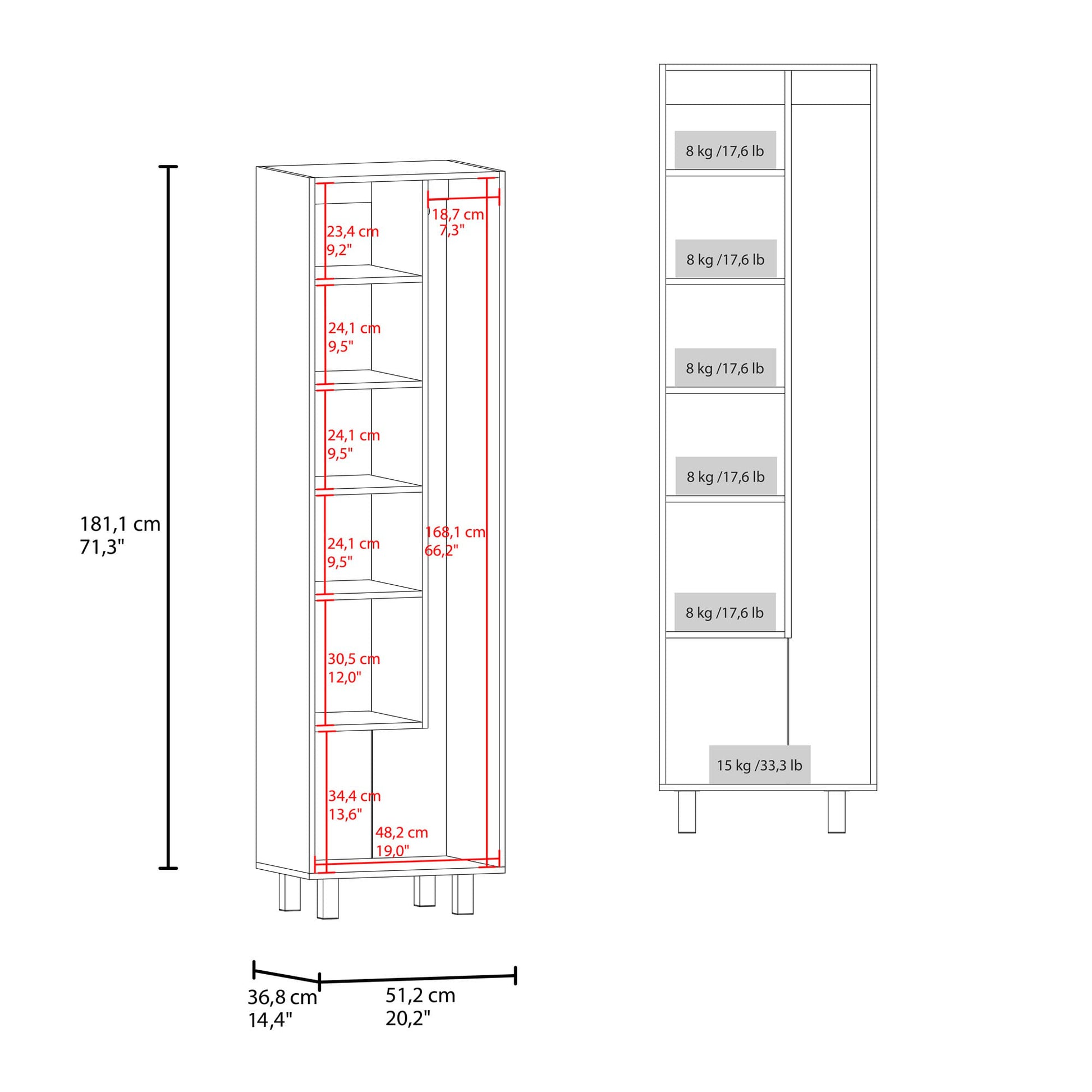 Mueble De Aseo Nala 181X51X36 Rta Cartagena