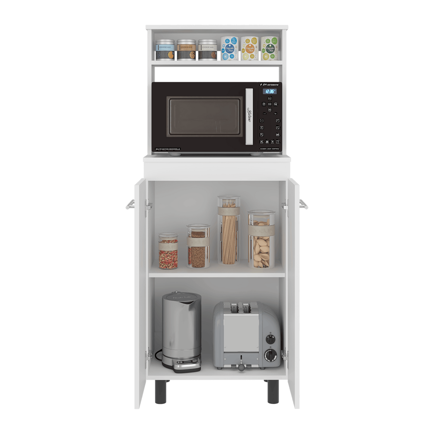 Mueble Microondas Alani 140X60X35 Rta Blanco Zf