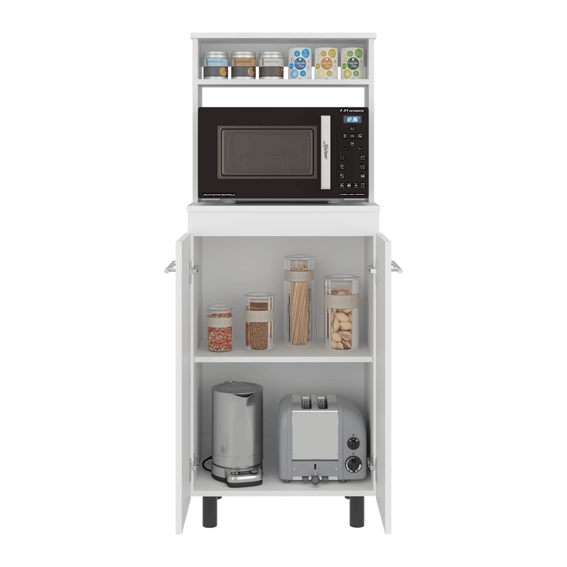 Mueble Microondas Alani 140X60X35 Rta Blanco Zf