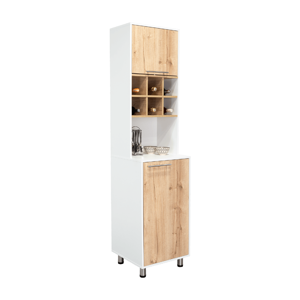 Mueble Alacena Attica Rta 204X50X49 Rta Blanco Duna
