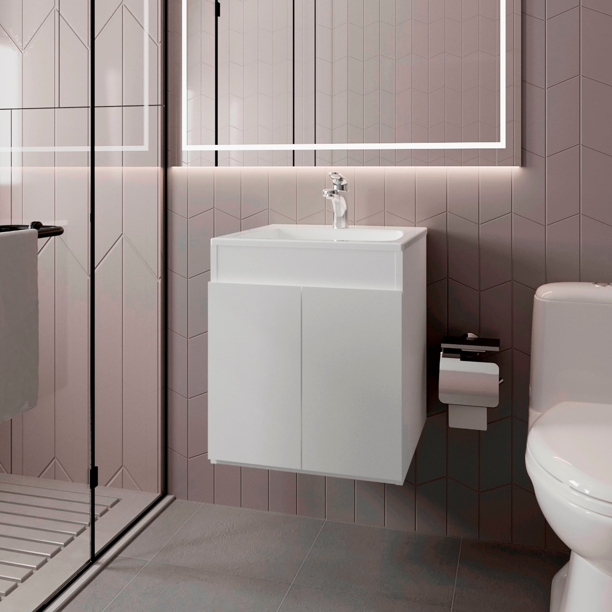 Mueble De Baño Meka 53X45X46 Rta Blanco Zf