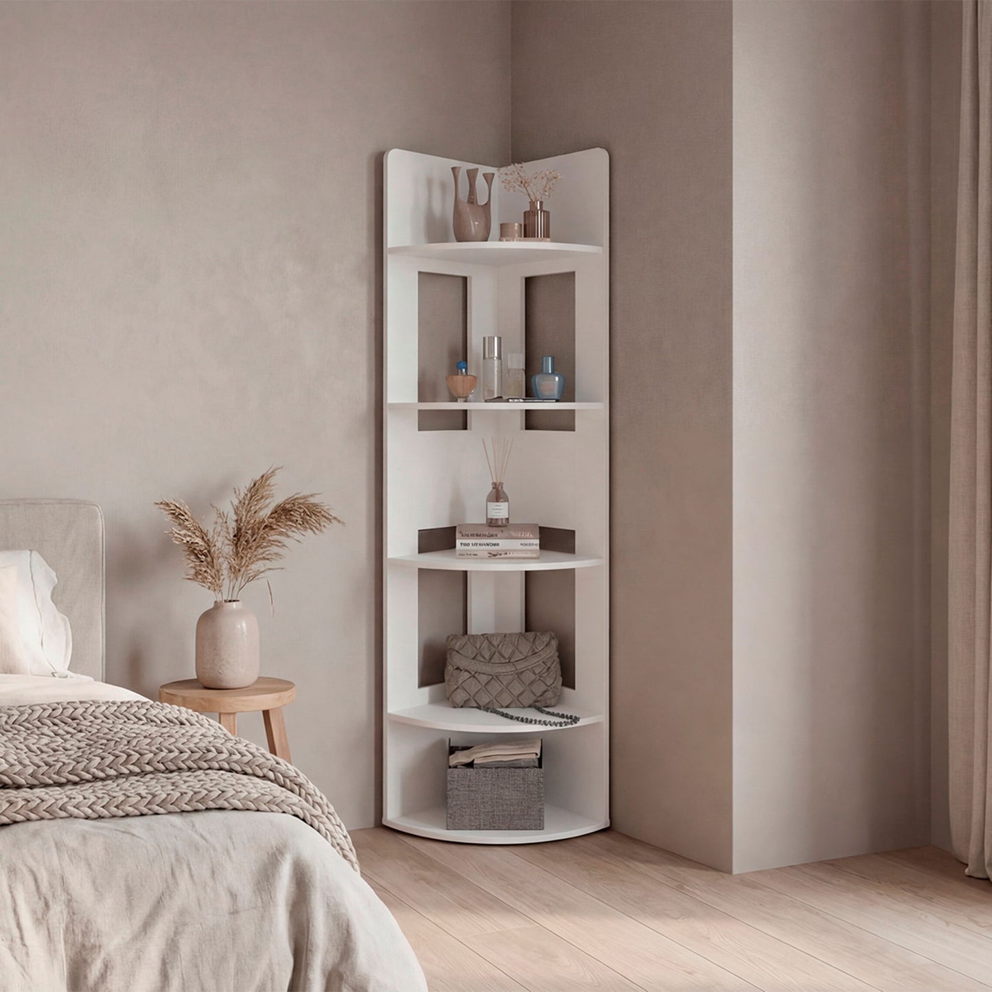 Estante Esquinero Home Dreams 170X40X40 Rta Blanco Zf