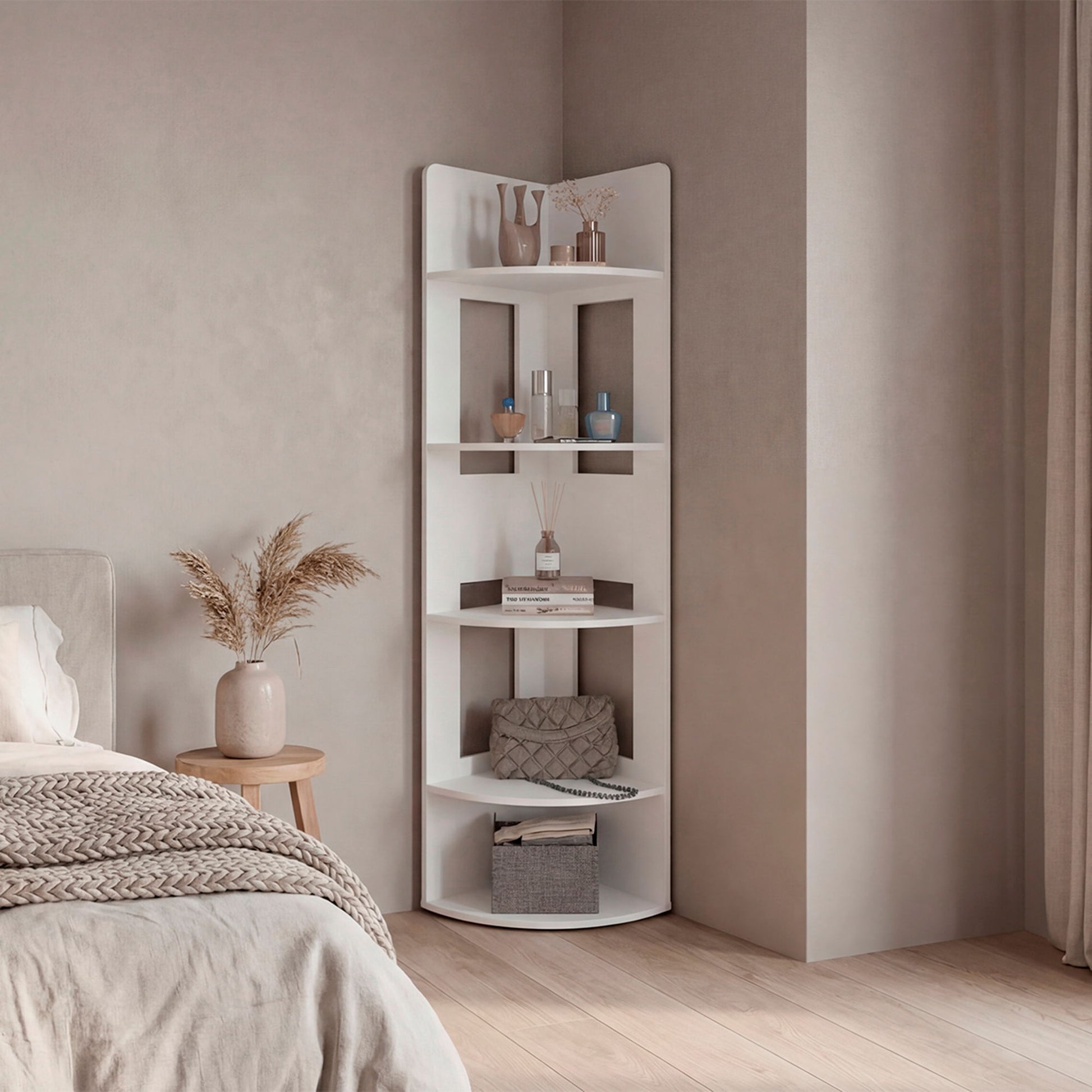 Estante Esquinero Home Dreams 170X40X40 Rta Blanco Zf