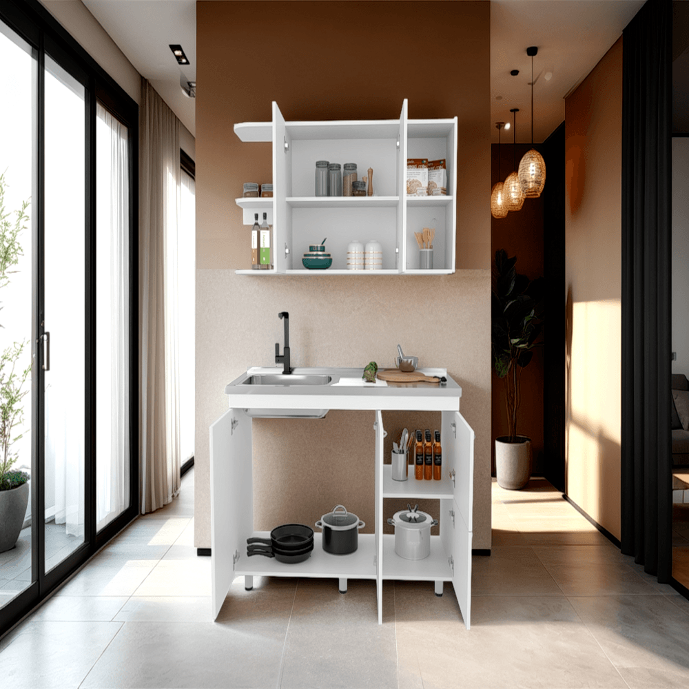 Cocina Elica 120 Rta Blanco Zf