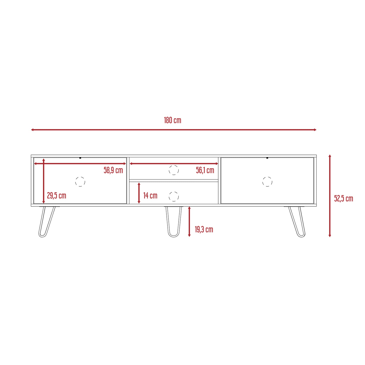 Rack Para Tv 80 52 X 180 Vassel Rta Nogal Blanco