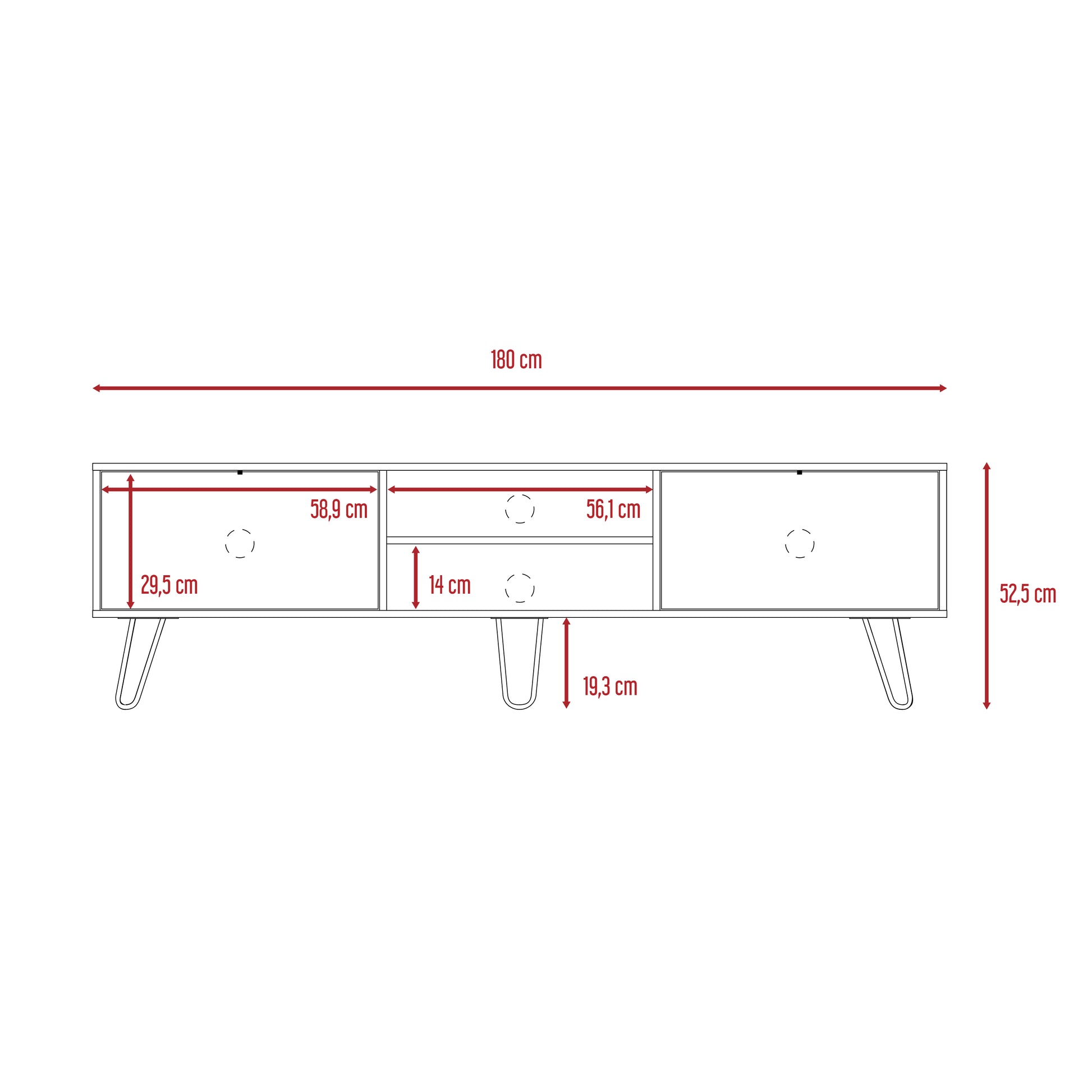 Rack Para Tv 80 52 X 180 Vassel Rta Nogal Blanco