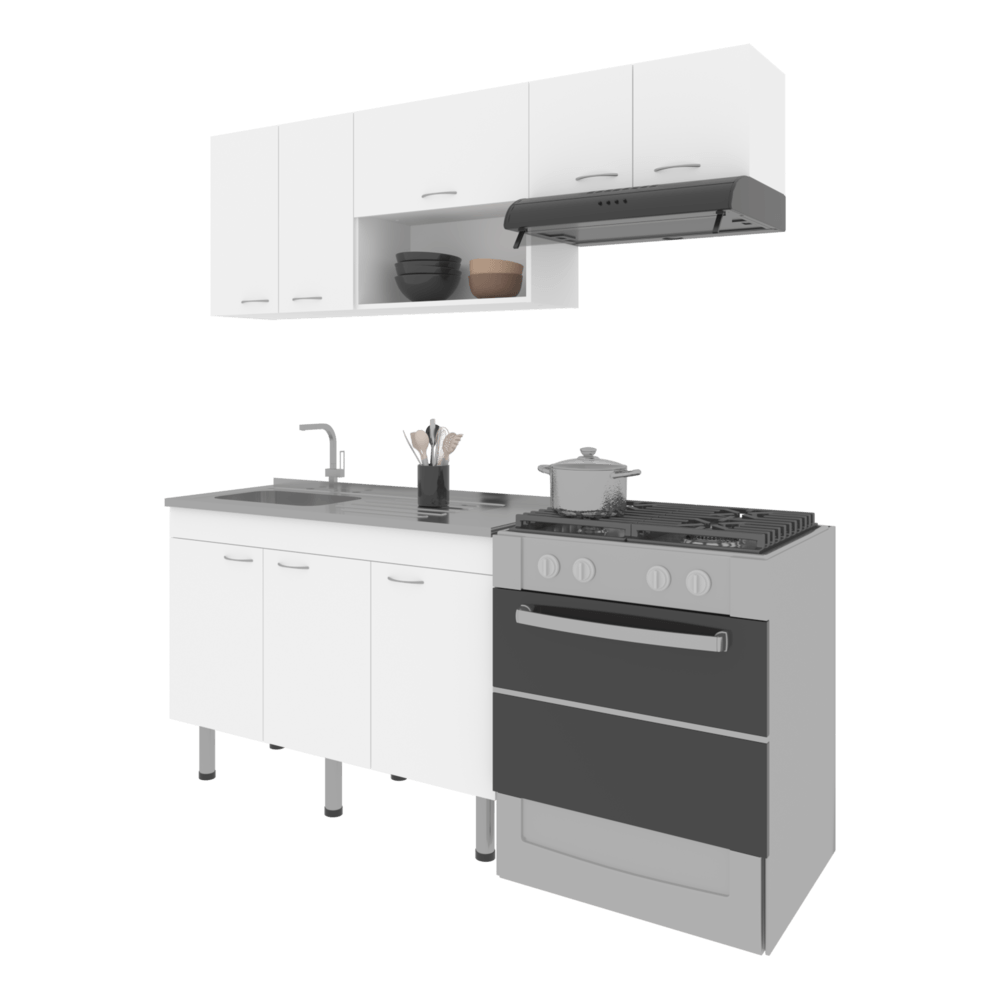 Cocina Oceana Ancho Max 180 Rta Blanco Zf