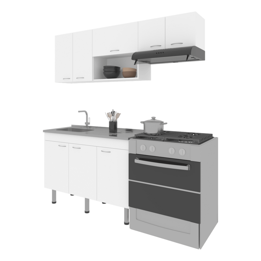 Cocina Oceana Ancho Max 180 Rta Blanco Zf