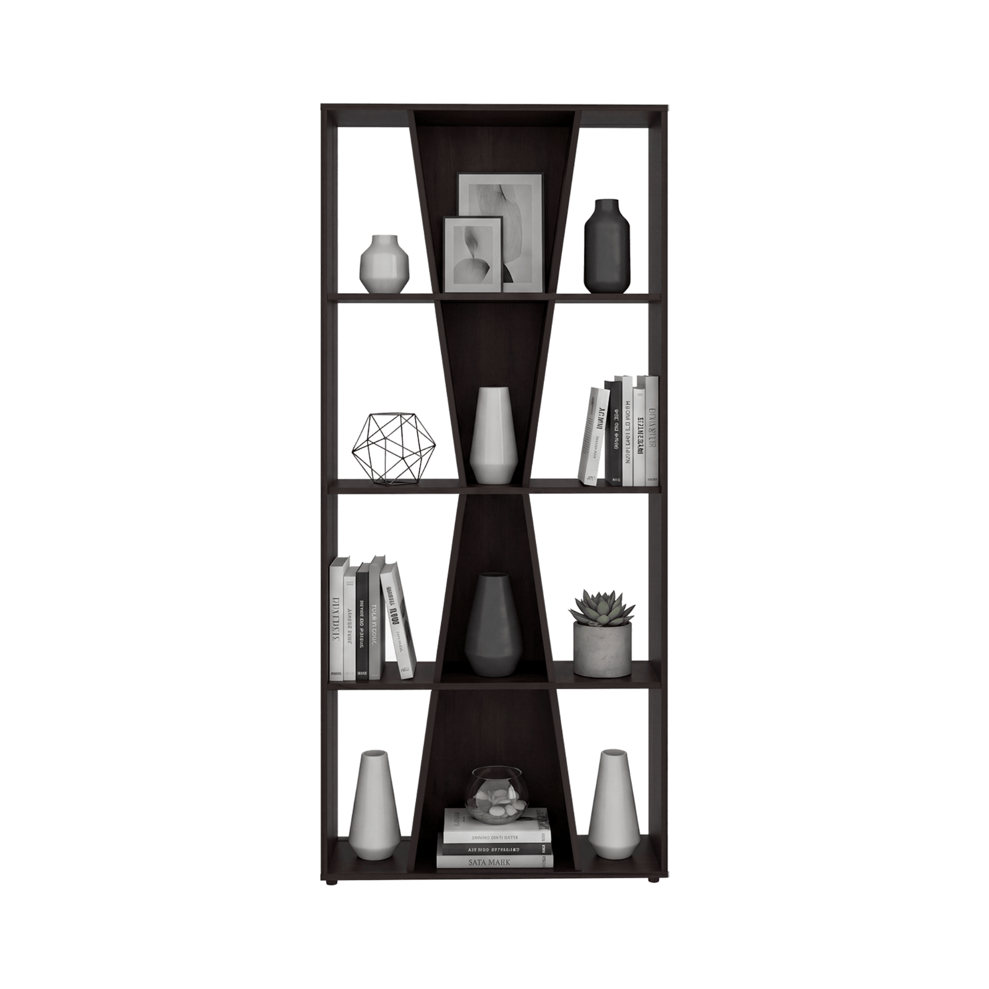 Biblioteca Vaughan 180X80X25 Rta Nogal Zf