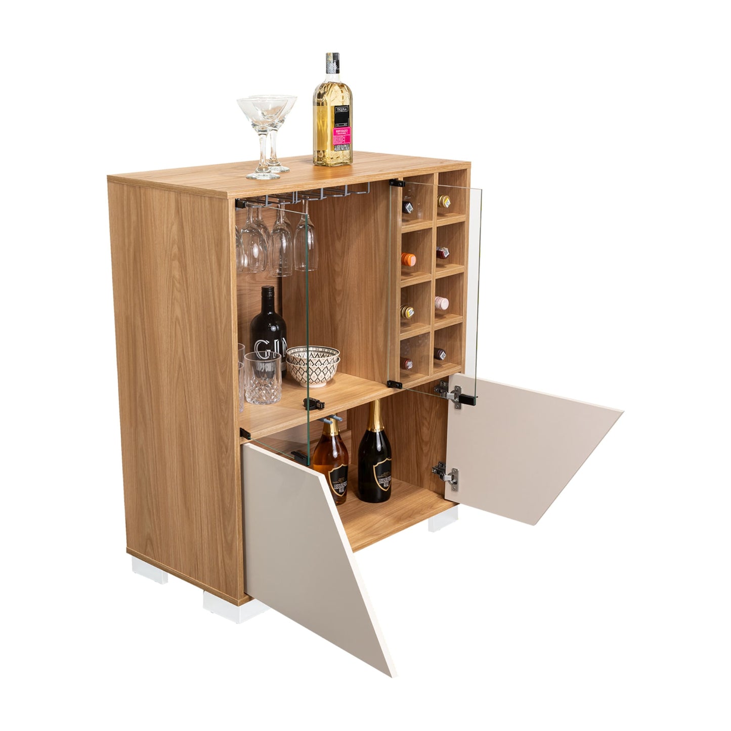 Bar Bajo Fraktal 94X78X40 Rta Fresno Capri