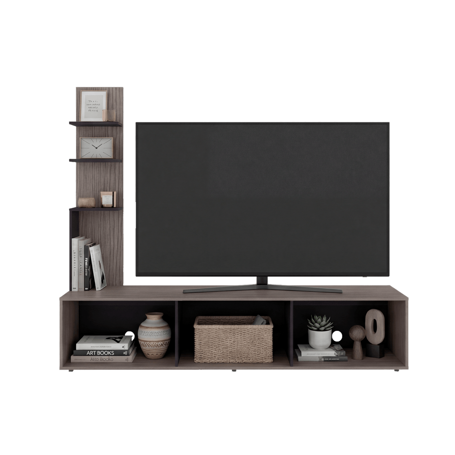 Centro De Entretenimiento 65" Canarias 161X190X40 Positano Wengue Zf