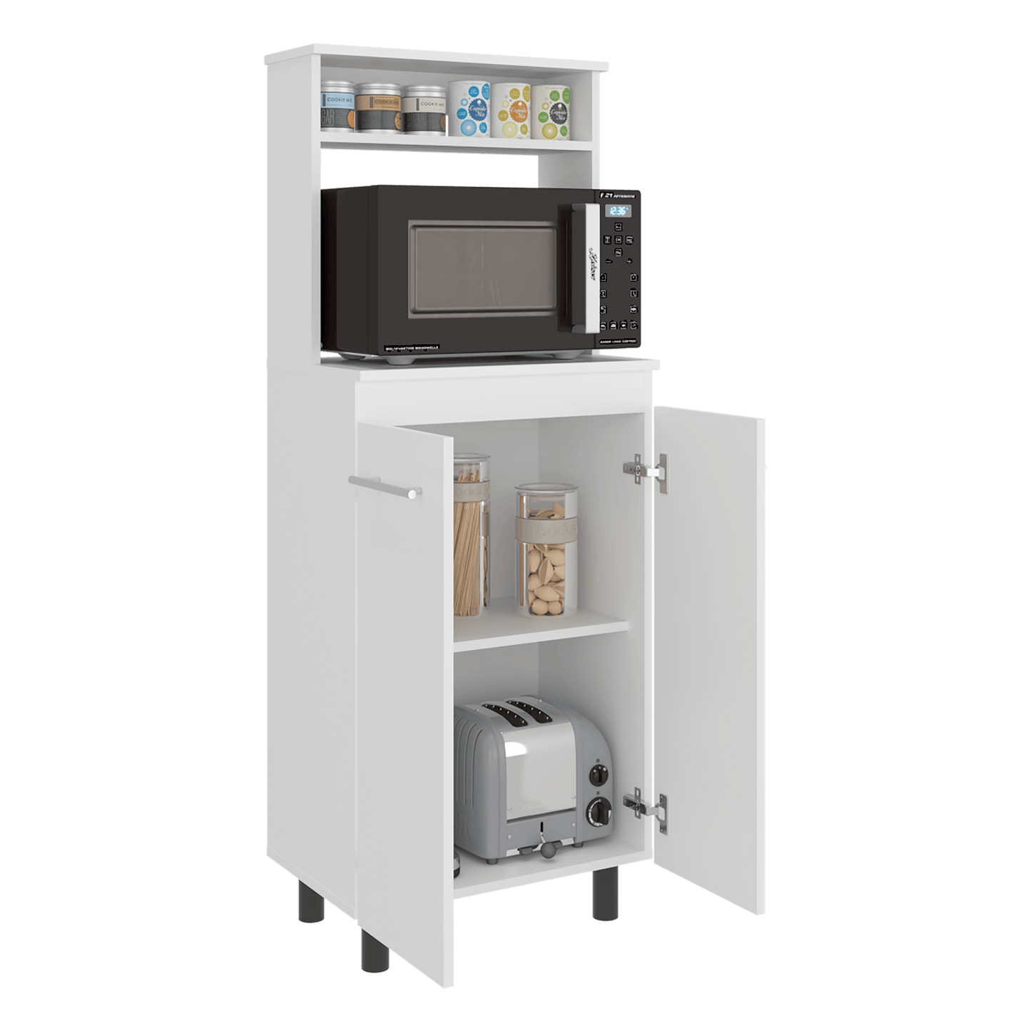 Mueble Microondas Alani 140X60X35 Rta Blanco Zf