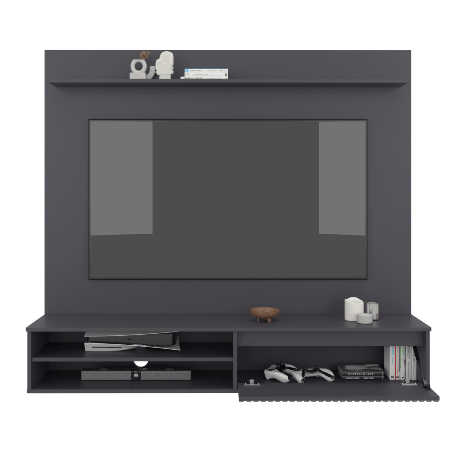 Panel De Tv Bowie 143X162X39 Rta Plomo