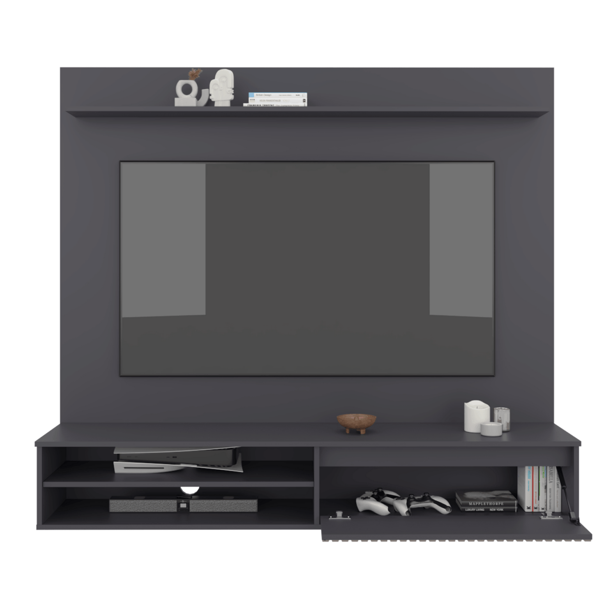 Panel De Tv Bowie 143X162X39 Rta Plomo