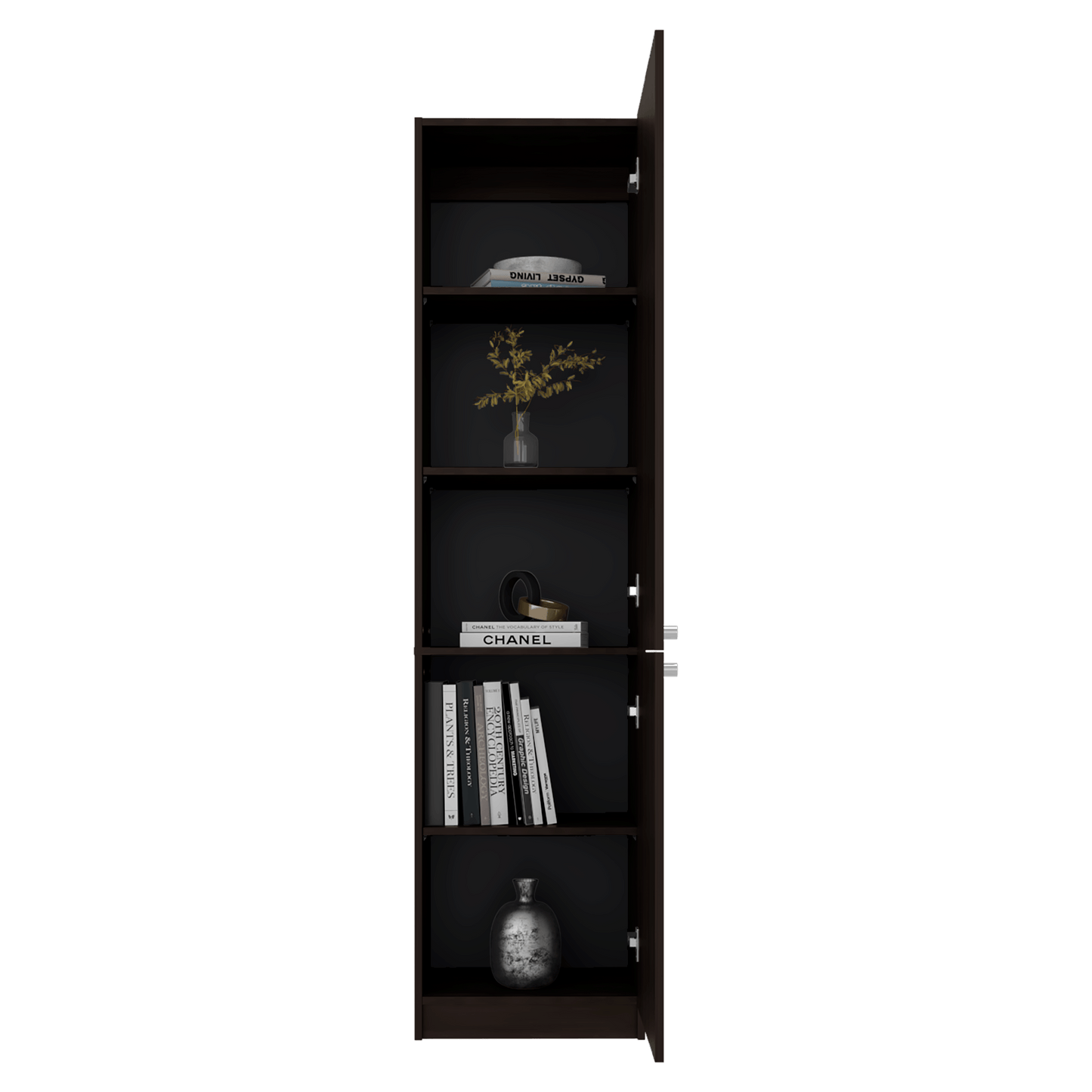 Estante Home E-M5 180X45X31 Rta Kronos Nogal Negro Zf