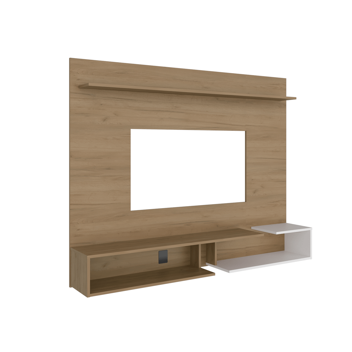 Panel De Tv 65" Desa 128X164X28 Rta Fresno Blanco Zf