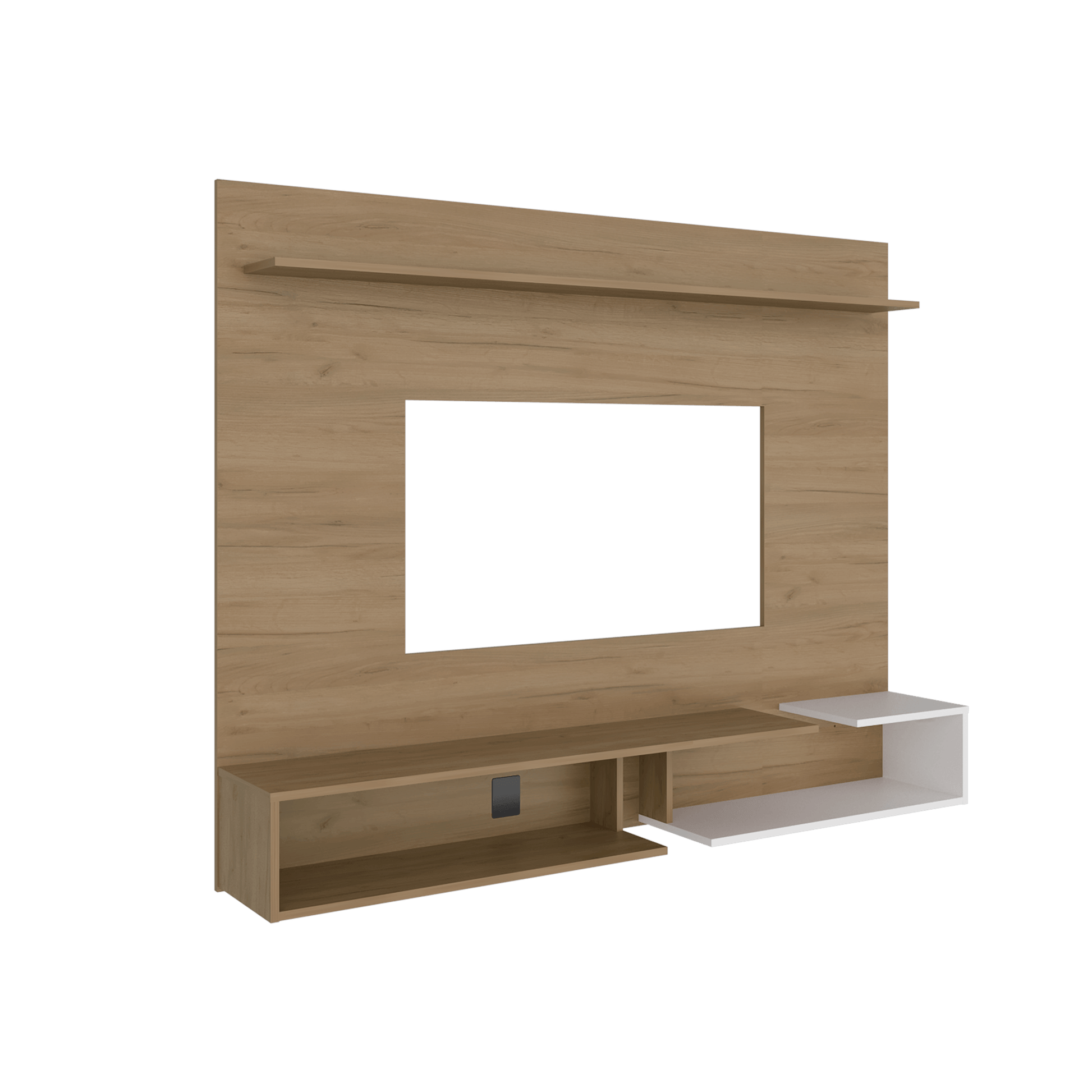 Panel De Tv 65" Desa 128X164X28 Rta Fresno Blanco Zf