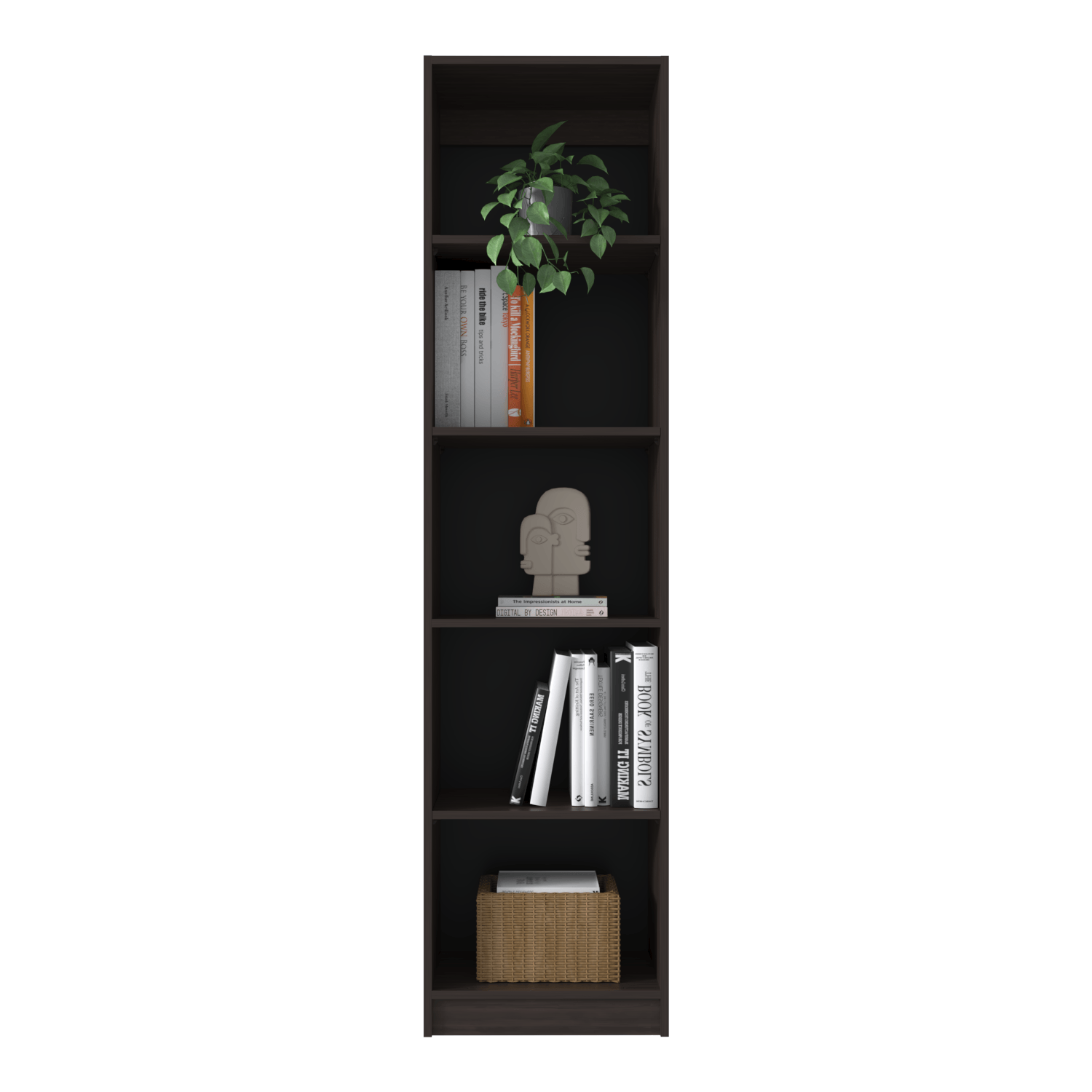 Estante Home E2 5 Espacios 180 X 45 Rta Nogal Europeo Zf