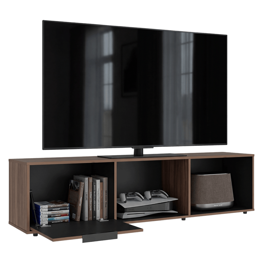 Rack De Tv 65" Dorne 41X162X35 Rta Avellana Wengue Zf