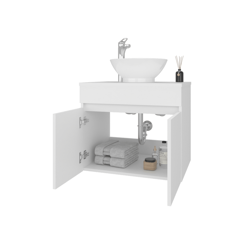 Mueble De Baño Aereo Manchester 51X59X44 Rta Blanco Mqz Zf