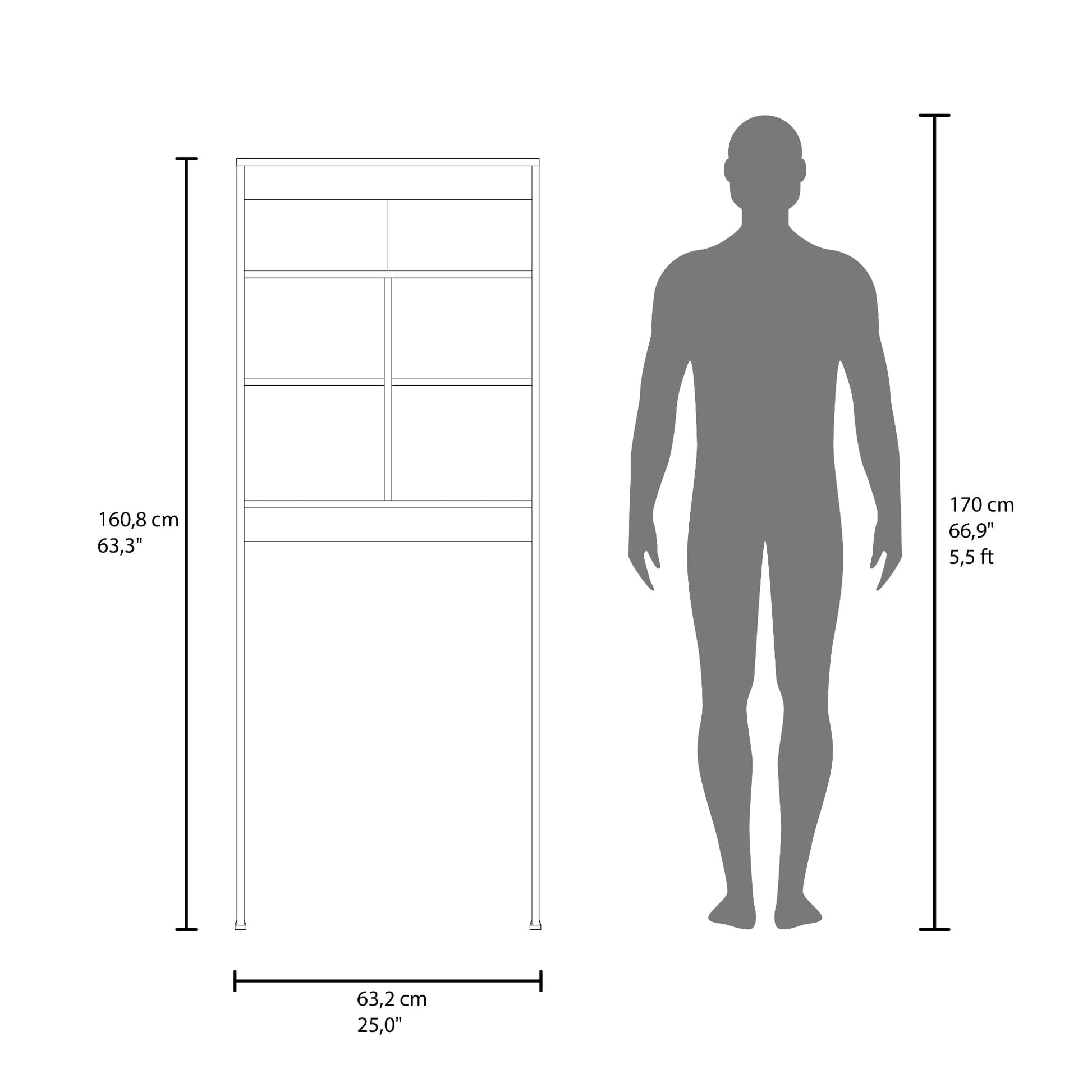 Optimizador De Baño Bath 160X63X20 Rta Avellana Zf