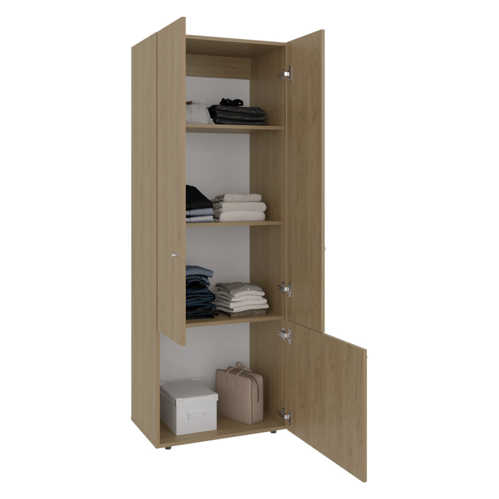 Closet 3 Puertas Tuhogar 170X60X40 Rta Fresno Blanco Zf