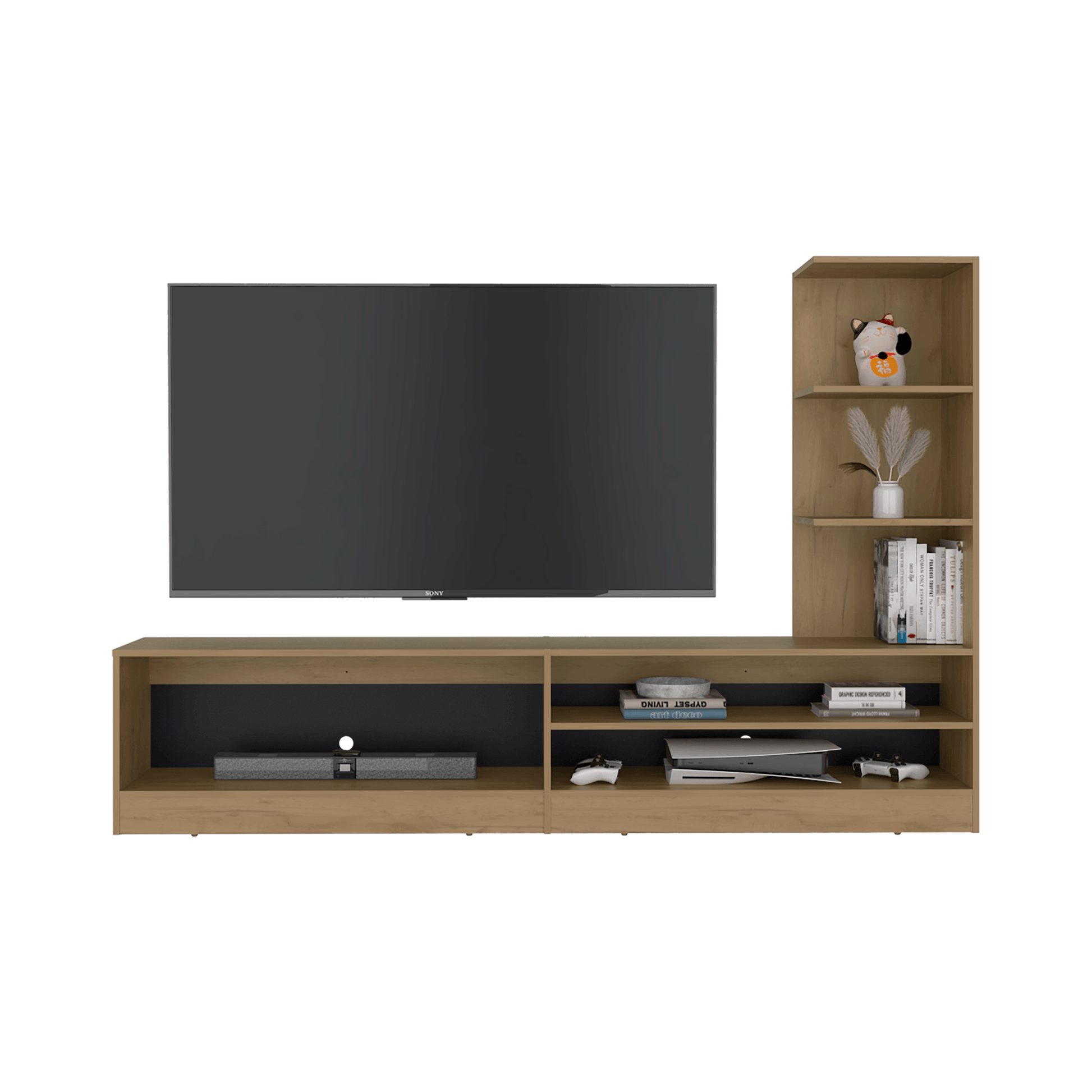 Centro De Entretenimiento 65" Delmar 134X200X33 Fresno Zf