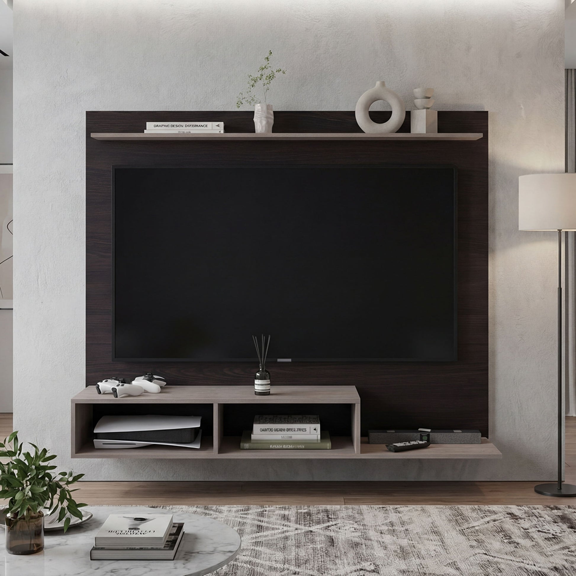 Panel Tv Munt 130X160X31 Rta Positano Wengue Zf
