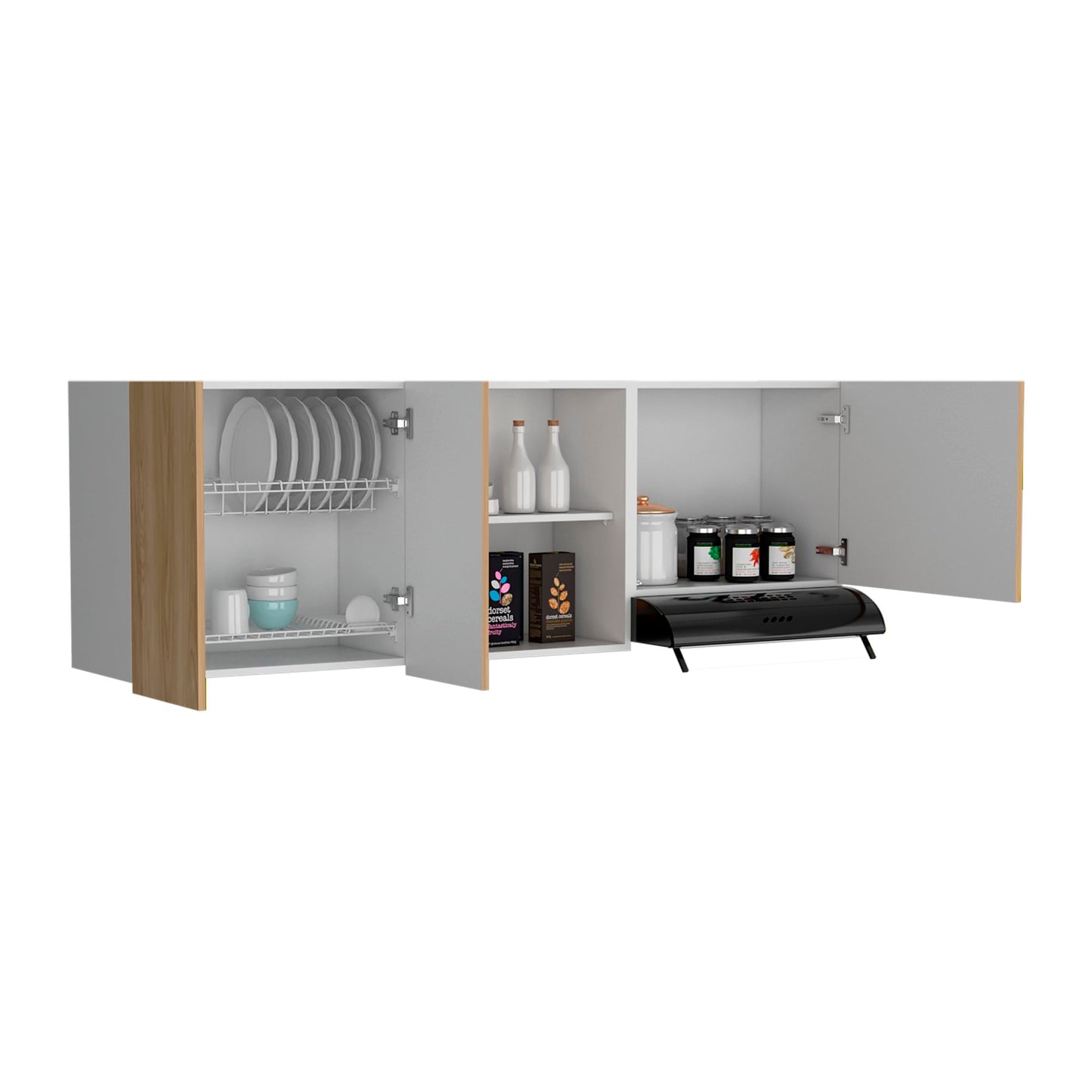 Mueble Superior Cocina 180 Boreal 62X180X33 Rta Blanco Fresno