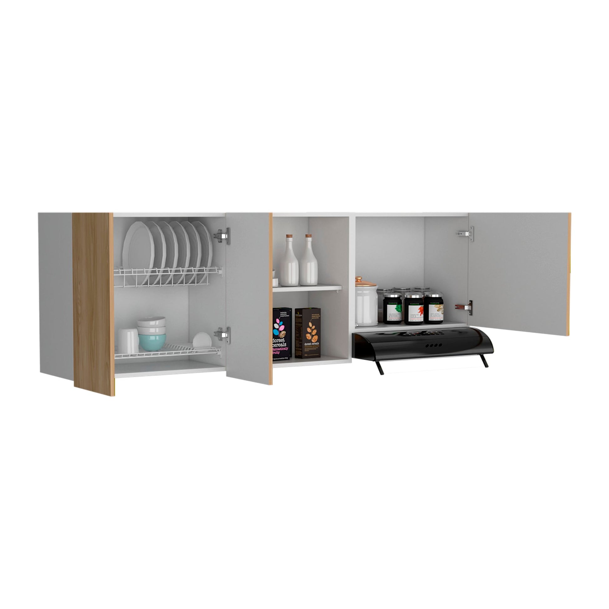 Mueble Superior Cocina 180 Boreal 62X180X33 Rta Blanco Fresno