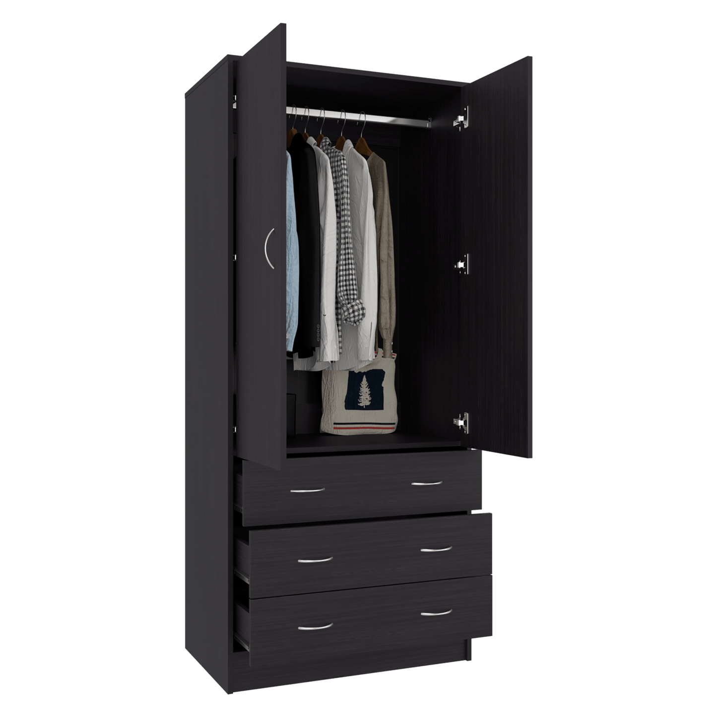 Closet Taly 2P 3 Cajones 179X78X48 Rta Wengue Zf