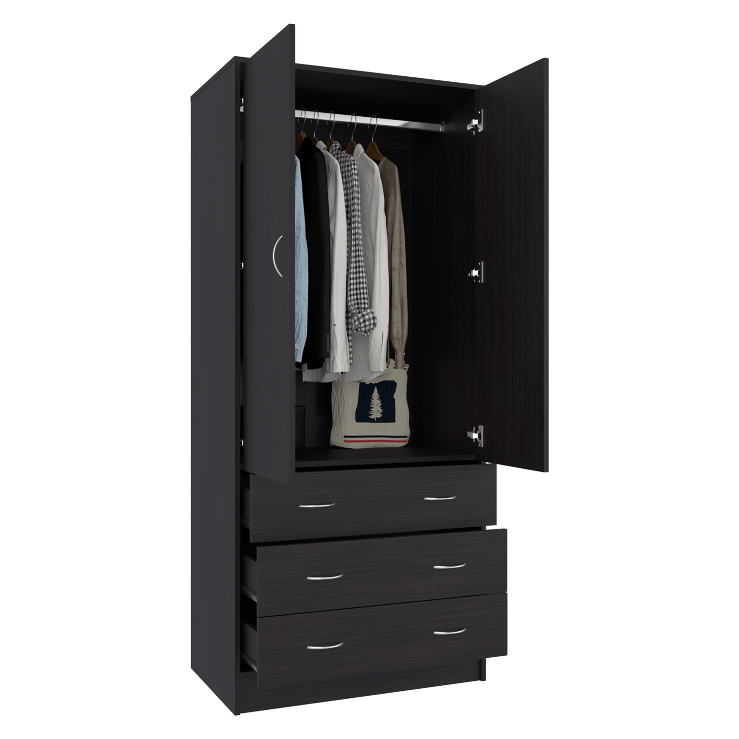 Closet Taly 2P 3 Cajones 179X78X48 Rta Wengue Zf