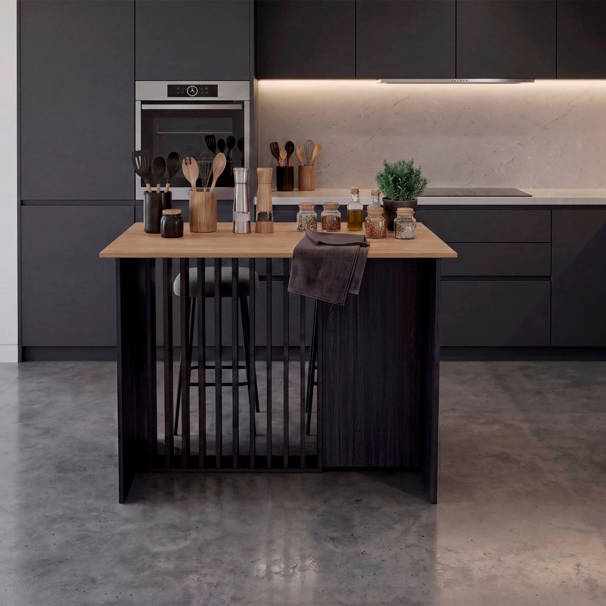 Isla De Cocina Alé 90X120X60 Rta Wengue Fresno Zf
