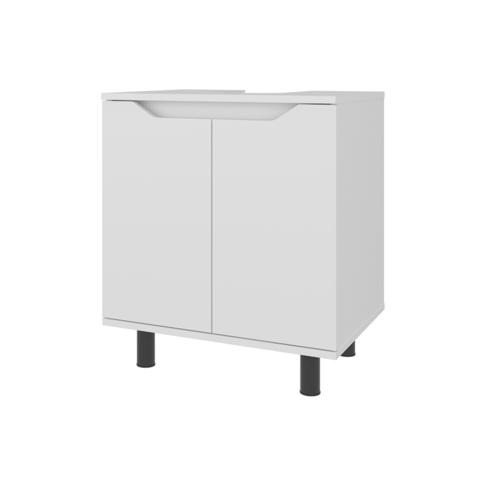 Mueble Lavamos De Pedestal Marlo 63X55X41 Rta Blanco Zf