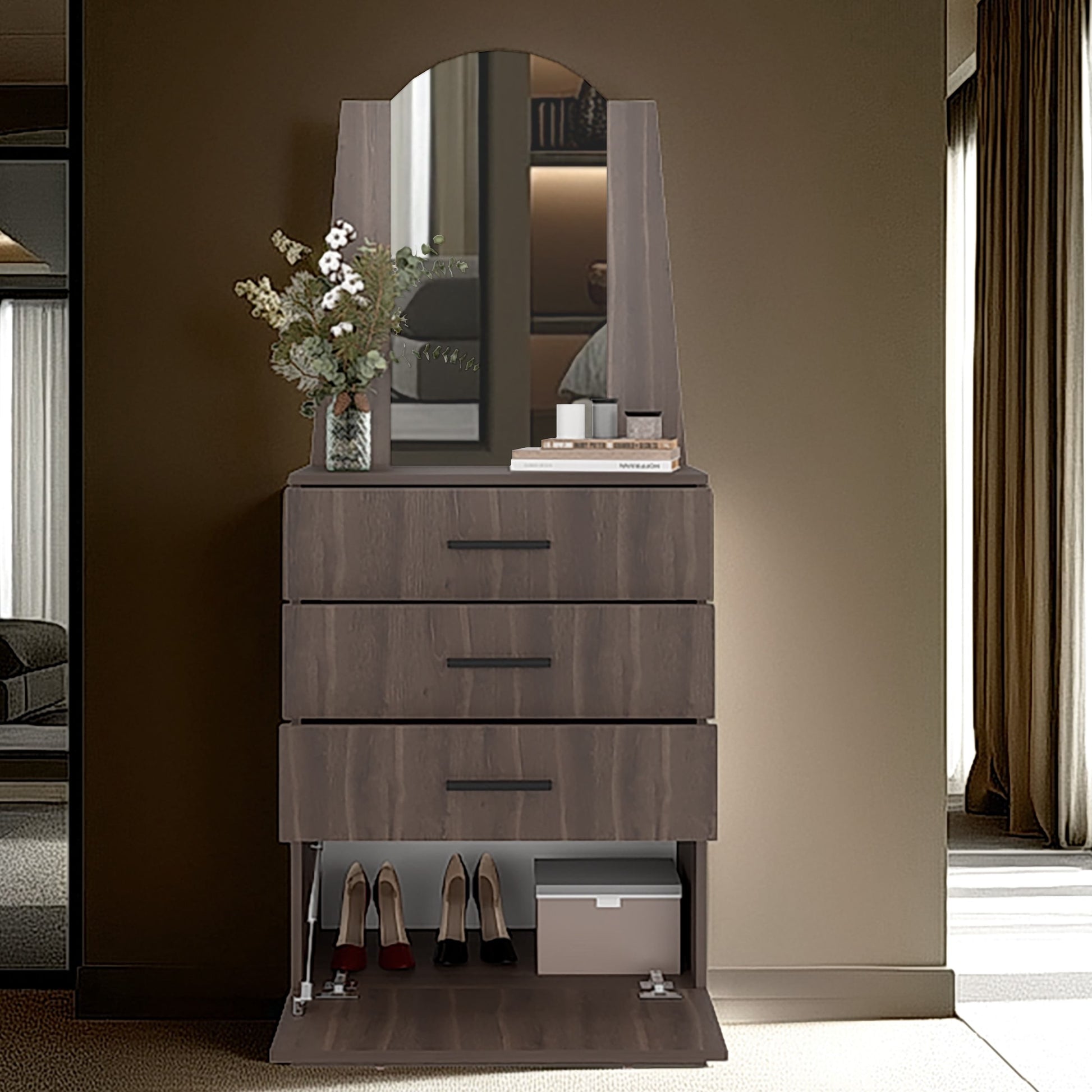 Comoda Praga 3 Cajones 1P 151X63X35 Rta Milan