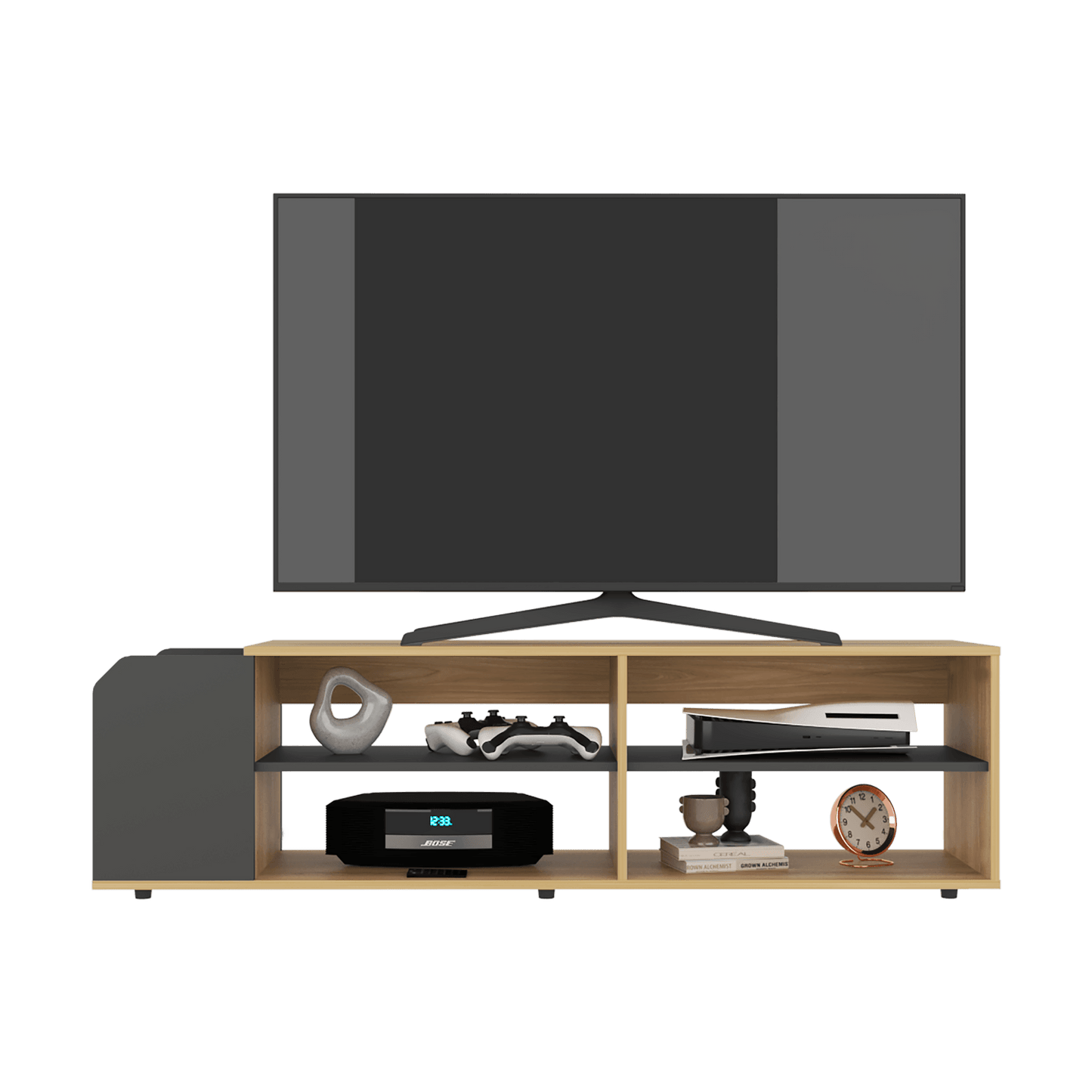 Rack Para Tv Solene 42X150X35 Rta Fresno Plomo