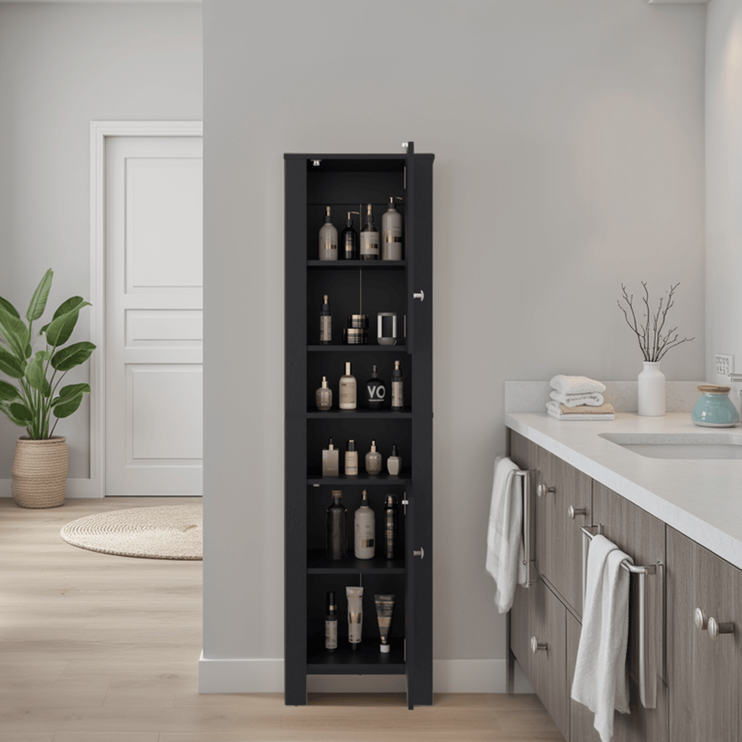 Mueble Auxiliar De Baño Vanessa 160X44X27 Rta Wengue