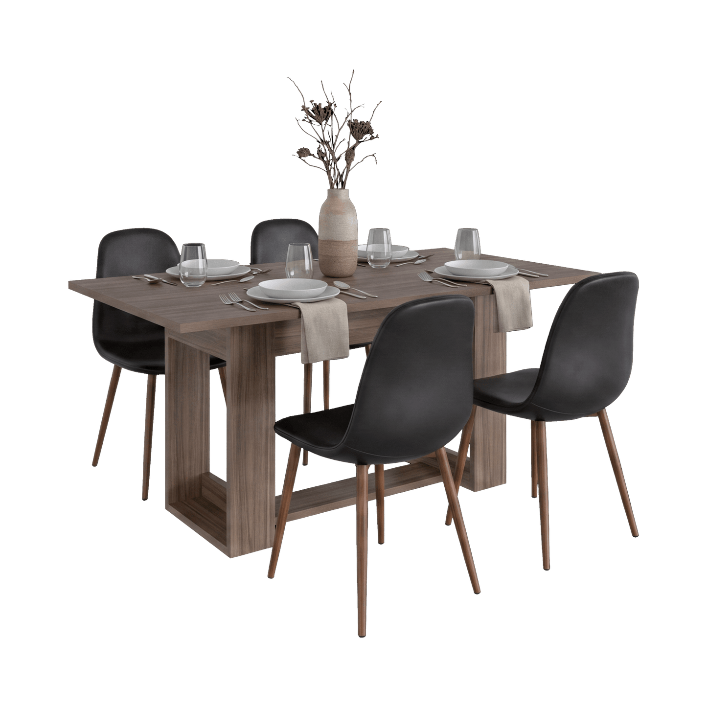 Mesa Comedor Volterra 74X160X85 Rta Avellana