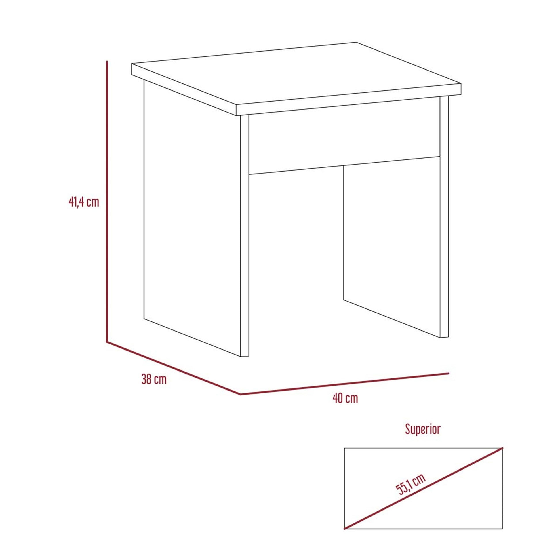 Mueble Tocador Kaia Rta Rovere + Blanco
