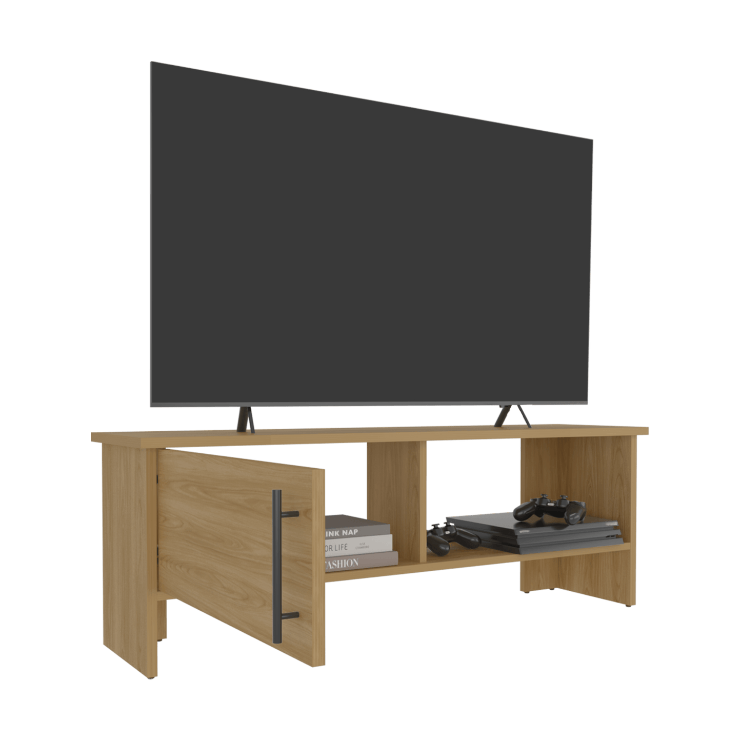 Mesa De Tv Navia Con Puerta 42X120X31 Rta Fresno Eu