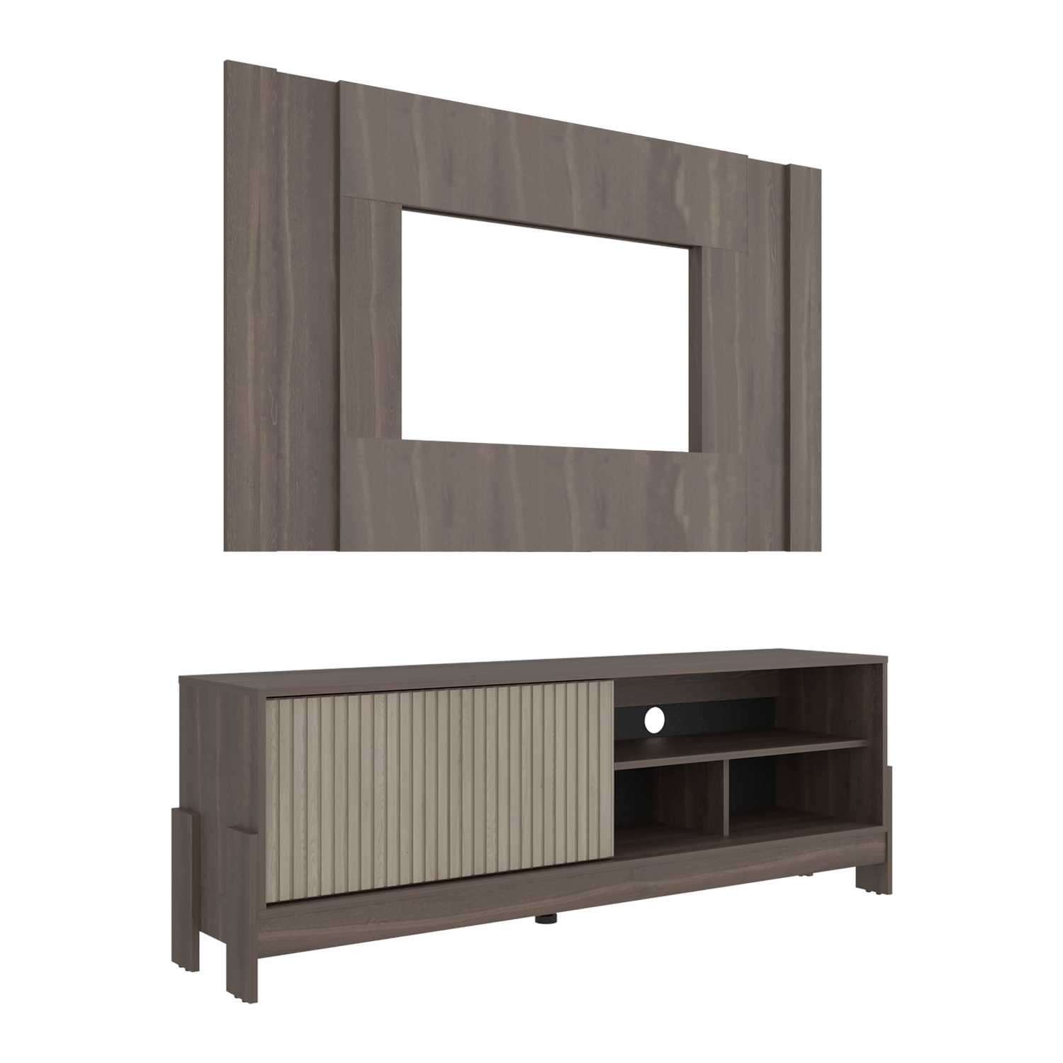 Mueble De Entretenimienro Obell 65 55X157X36 Rta Milan Roble Natural