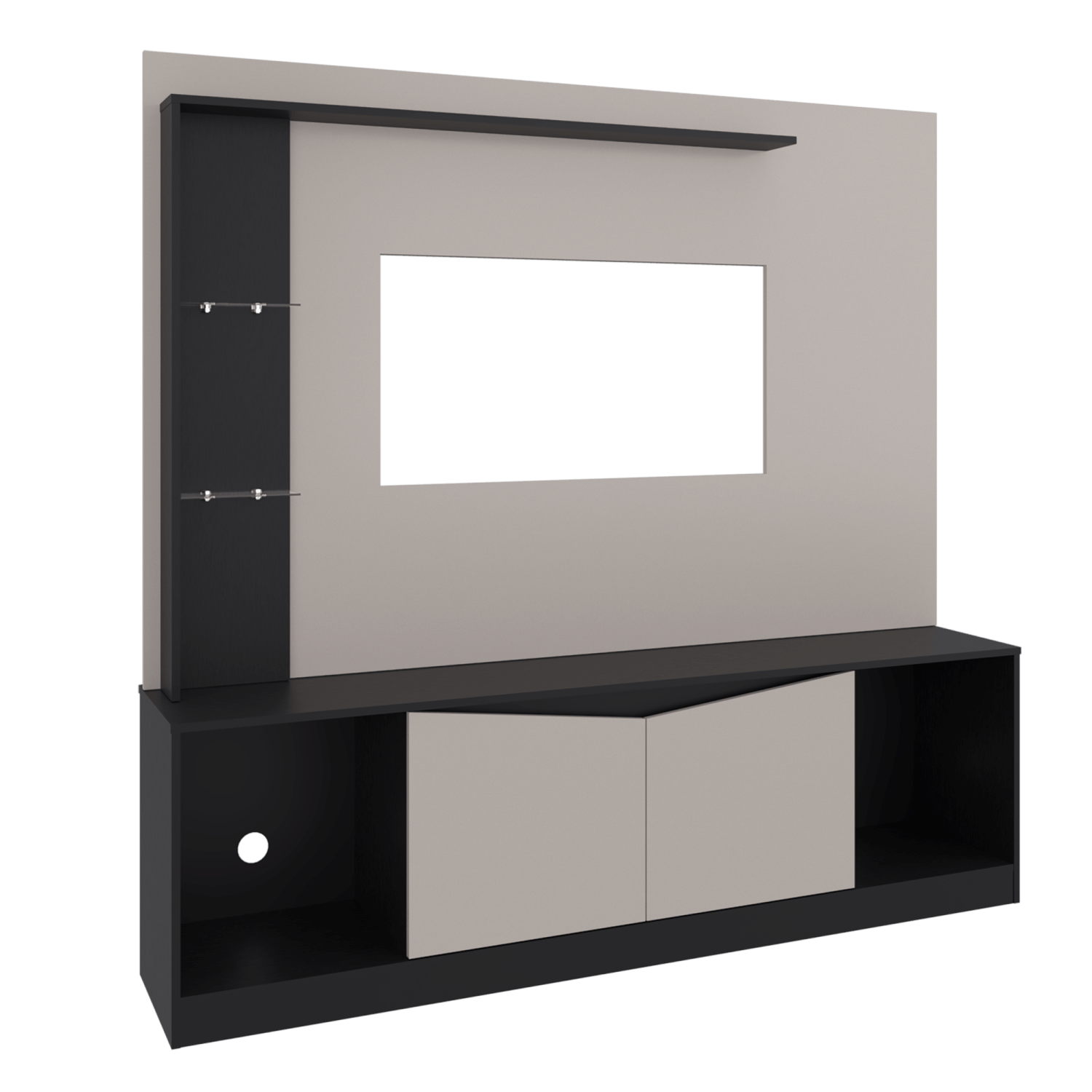 Centro De Tv 65" Cuera 174X180X35 Rta Capri Wengue
