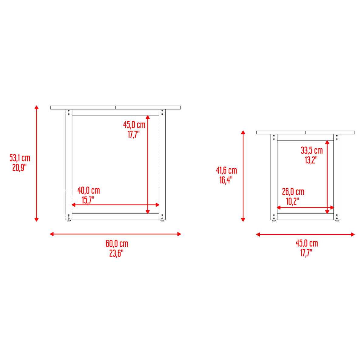 Combo Mesa Nido Bits 53X60X60 Rta Blanco